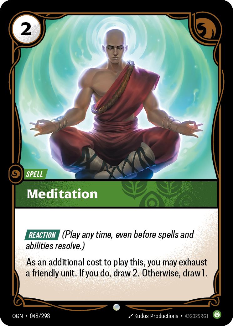 front of card Meditation [Origins]