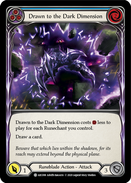 Drawn to the Dark Dimension (Blue) [U-ARC099] (Arcane Rising Unlimited) Unlimited Normal