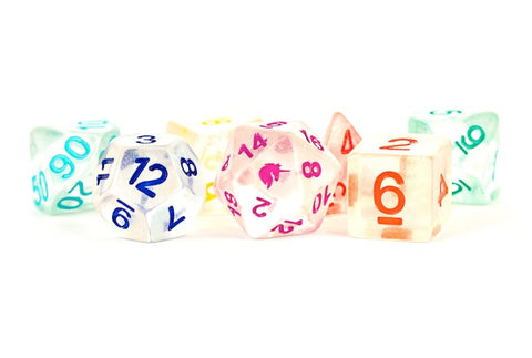 Unicorn Rainbow Ice 16mm Poly Dice Set