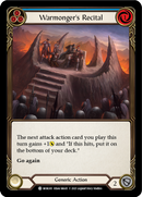 Warmonger's Recital (Blue) [MON301-RF] (Monarch) 1st Edition Rainbow Foil