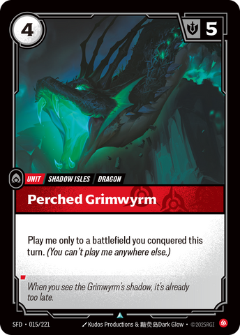 front of card Perched Grimwyrm [Spiritforged] 015/221