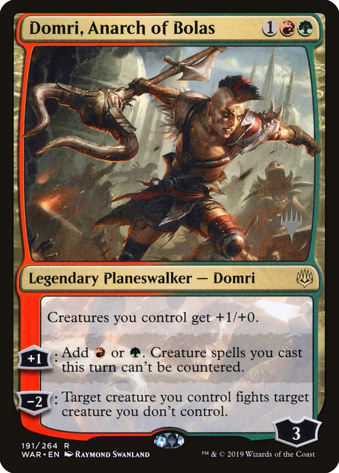 Domri, Anarch of Bolas (Promo Pack) [War of the Spark Promo Pack]