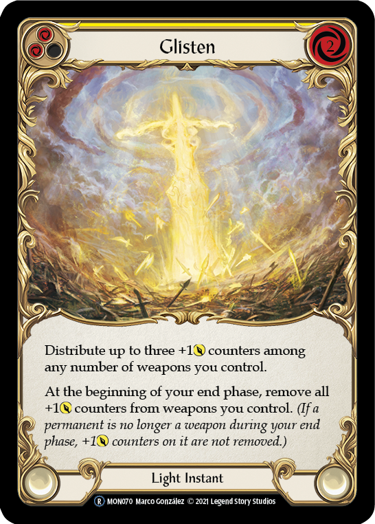 Glisten (Yellow) [U-MON070-RF] (Monarch Unlimited) Unlimited Rainbow Foil