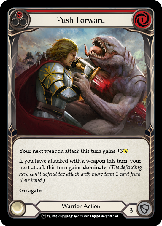 Push Forward (Red) [U-CRU094] (Crucible of War Unlimited) Unlimited Normal