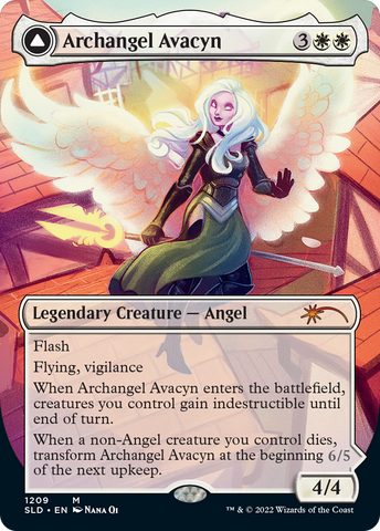 (Thick Stock Display Commander) Archangel Avacyn // Avacyn, the Purifier (Borderless) [Secret Lair: From Cute to Brute]