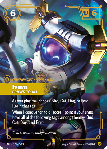 front of card Ivern, Friend to All (Alternate Art) [Unleashed] 177a/219