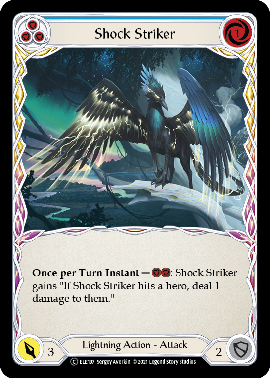 Shock Striker (Blue) [U-ELE197] (Tales of Aria Unlimited) Unlimited Rainbow Foil