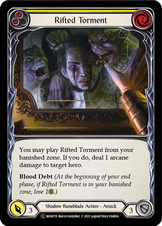 Rifted Torment (Yellow) [U-MON178] (Monarch Unlimited) Unlimited Normal