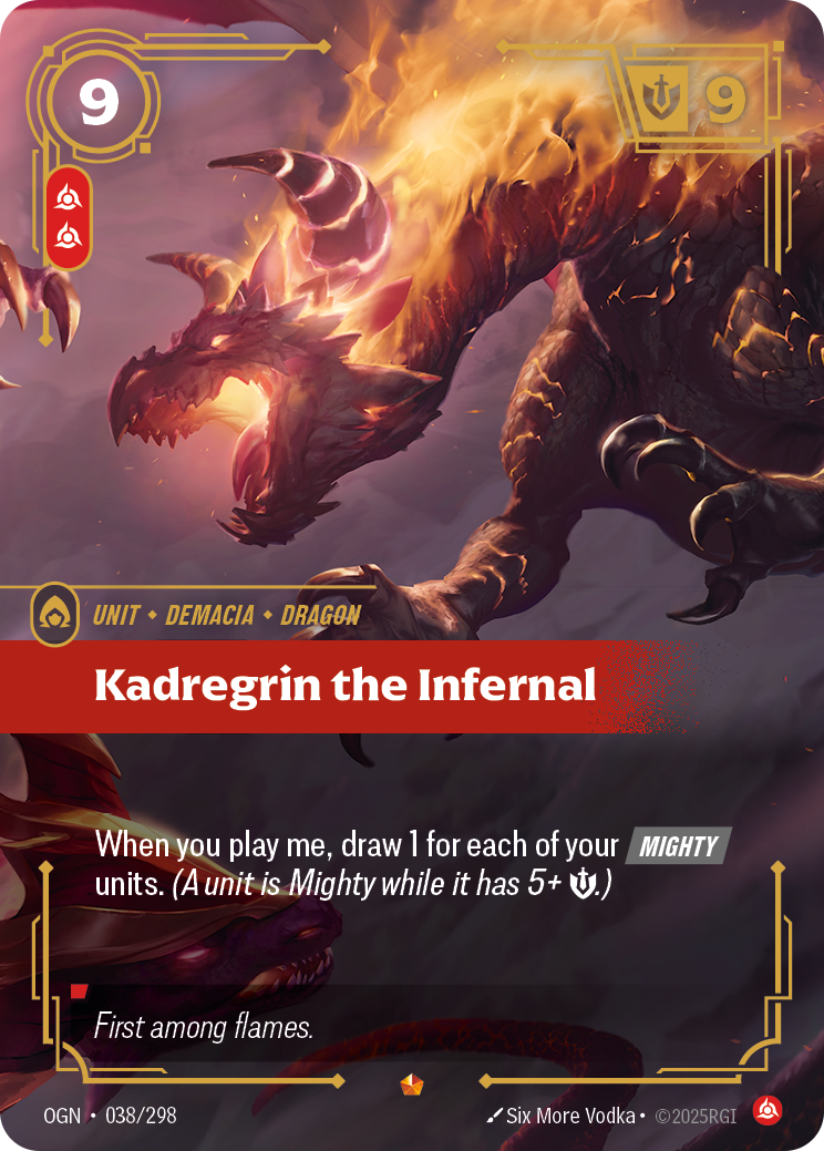 front of card Kadregrin the Infernal [Origins]