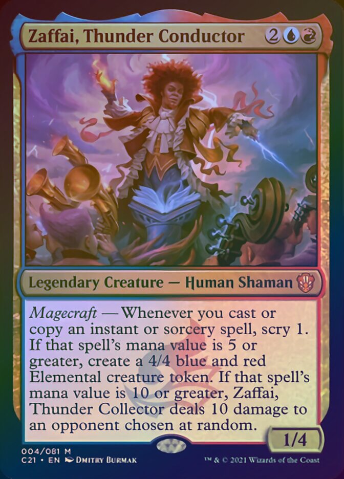 (Thick Stock Display Commander) Zaffai, Thunder Conductor [Commander 2021]