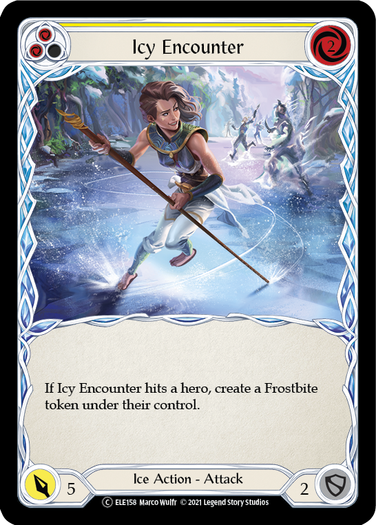 Icy Encounter (Yellow) [U-ELE158] (Tales of Aria Unlimited) Unlimited Normal