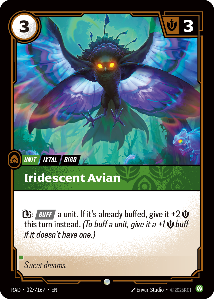 front of card Iridescent Avian [Radiance] 027/167
