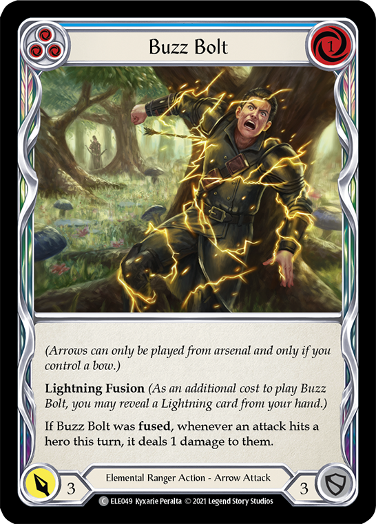 Buzz Bolt (Blue) [ELE049] (Tales of Aria) 1st Edition Rainbow Foil