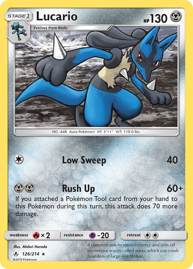 Lucario (126/214) (Sun & Moon: Unbroken Bonds) [Theme Deck Exclusive]