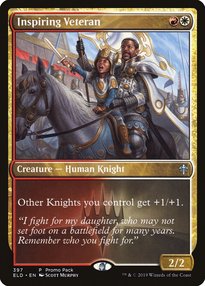 Inspiring Veteran (Promo Pack) [Throne of Eldraine Promo Pack]
