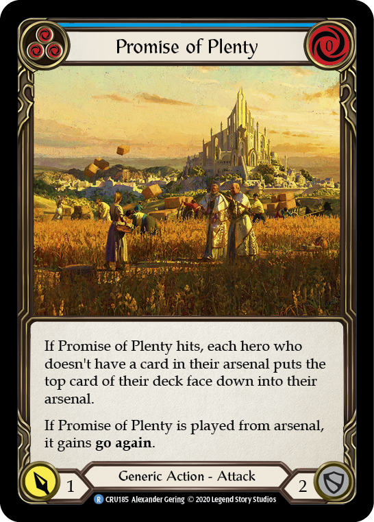 Promise of Plenty (Blue) [CRU185] (Crucible of War) 1st Edition Rainbow Foil
