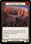 Warmonger's Recital (Red) [U-MON299-RF] (Monarch Unlimited) Unlimited Rainbow Foil