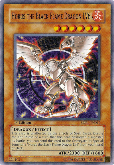 horus yugioh deck Yu-Gi-Oh! - The Black Flame Dragon LV8 (SOD-EN008) - Soul of The Duelist - 1st Edition send this card to the Graveyard to Special Summon 1 Horus the Black Flame Dragon LV8 from your hand or Deck. Horus the Black Flame Dragon