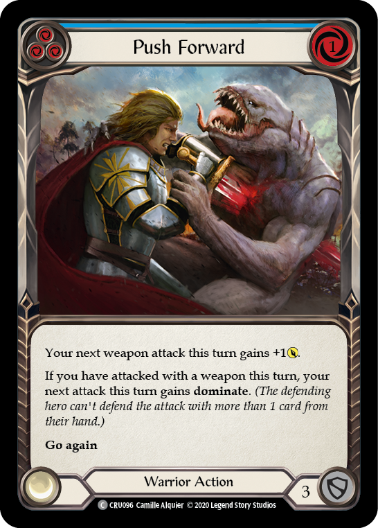 Push Forward (Blue) [CRU096] (Crucible of War) 1st Edition Normal