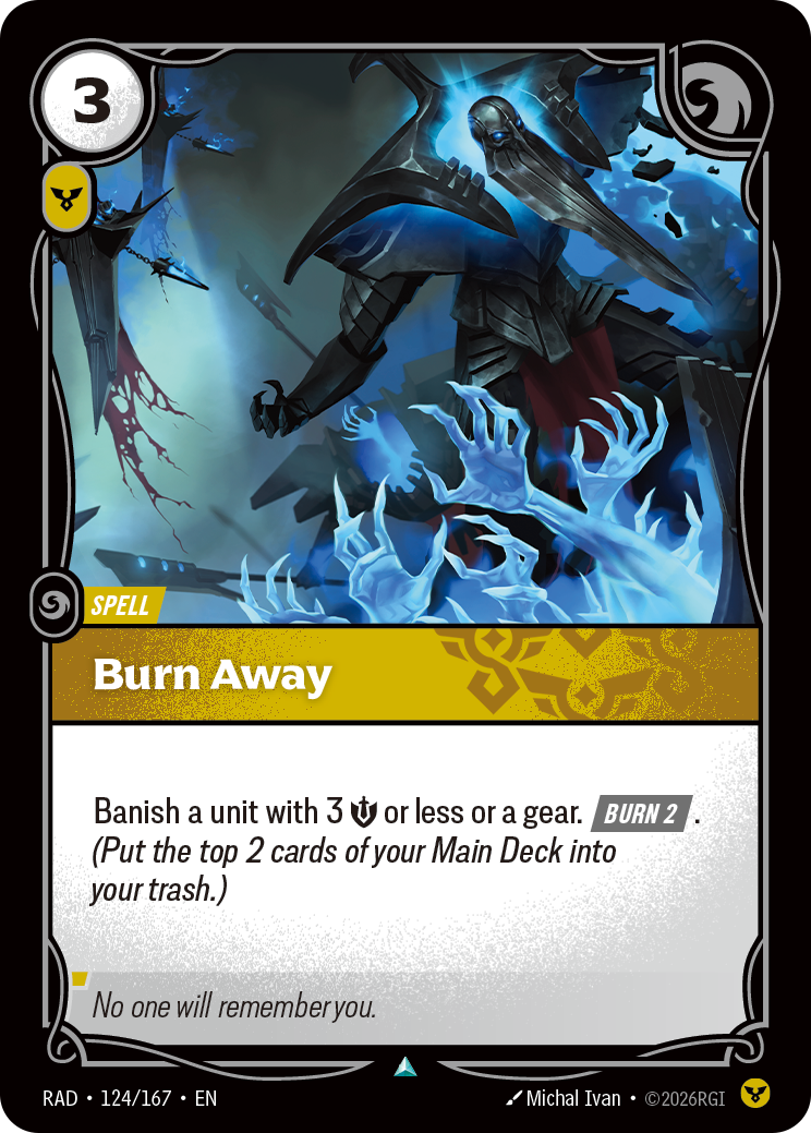 front of card Burn Away [Radiance] 124/167
