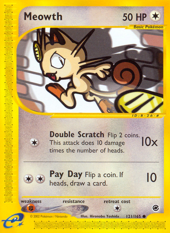 Meowth (121/165) [Expedition: E-Card Base Set]