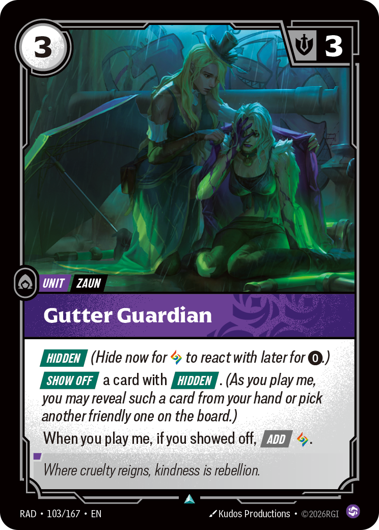 front of card Gutter Guardian [Radiance] 103/167
