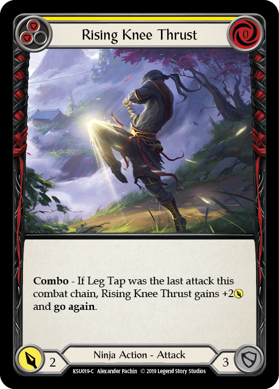 Rising Knee Thrust (Yellow) [KSU019-C] (Katsu Hero Deck) 1st Edition Normal