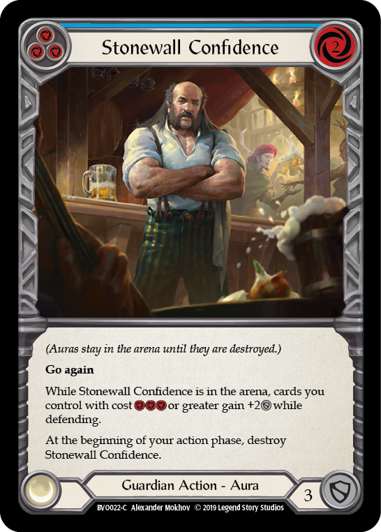 Stonewall Confidence (Blue) [BVO022-C] (Bravo Hero Deck) 1st Edition Normal