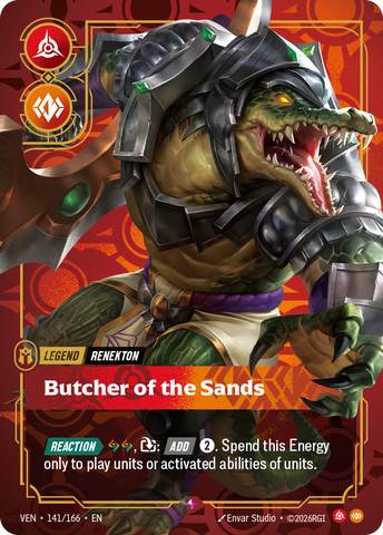 front of card Renekton - Butcher of the Sands [Vendetta] 141/166