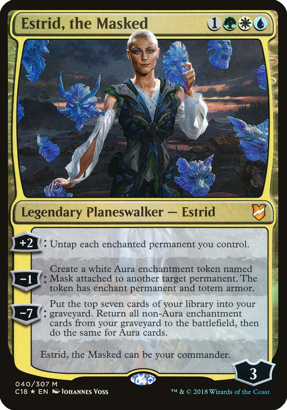 (Oversized) Estrid, the Masked [Commander 2018 Oversized]