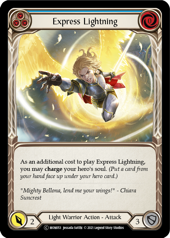 Express Lightning (Blue) [U-MON053-RF] (Monarch Unlimited) Unlimited Rainbow Foil