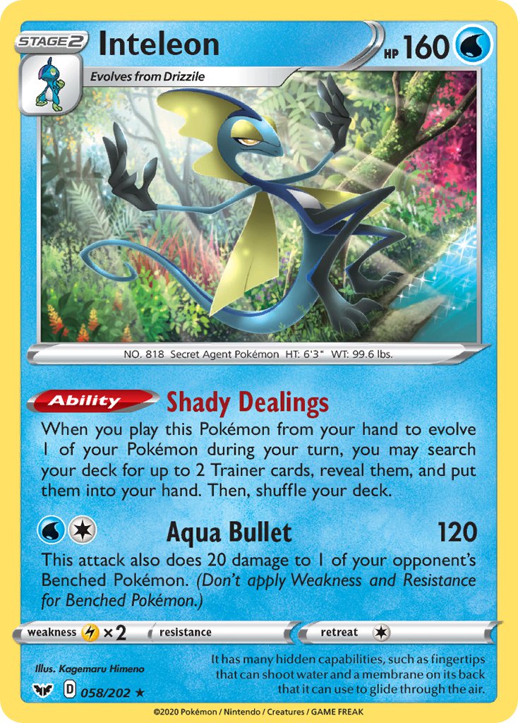 Inteleon (058/202) (Sword & Shield: Base Set) [Theme Deck Exclusive]