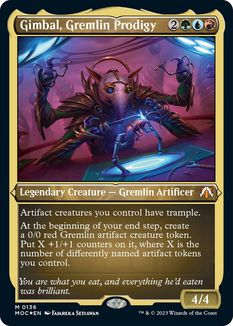 (Thick Stock Display Commander) Gimbal, Gremlin Prodigy [March of the Machine Commander]