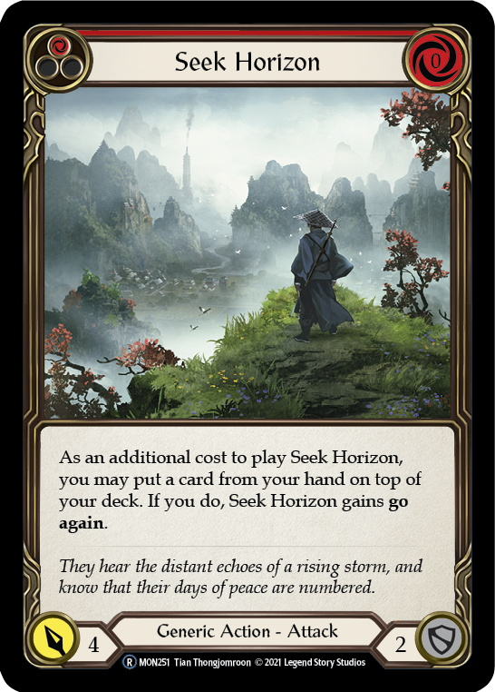 Seek Horizon (Red) [U-MON251-RF] (Monarch Unlimited) Unlimited Rainbow Foil