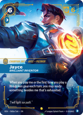 front of card Jayce, Brilliant Inventor (Alternate Art) [Vendetta] 068a/166