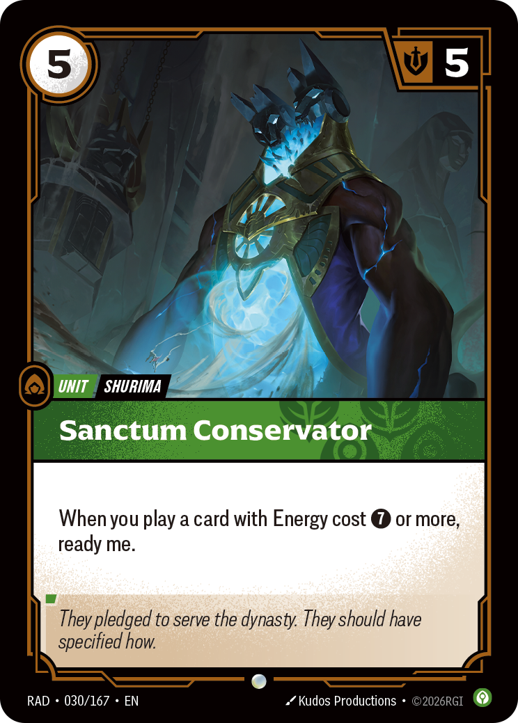 front of card Sanctum Conservator [Radiance] 030/167