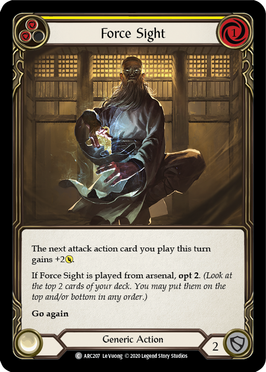 Force Sight (Yellow) [U-ARC207] (Arcane Rising Unlimited) Unlimited Rainbow Foil