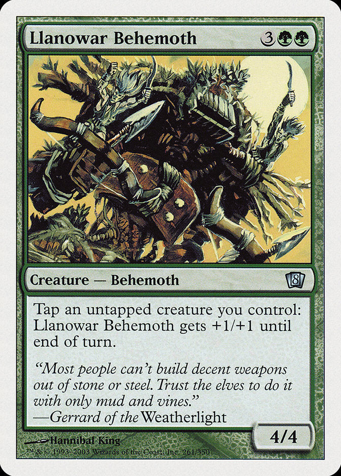 (Oversized) Llanowar Behemoth (8th Edition) [Oversize Cards]