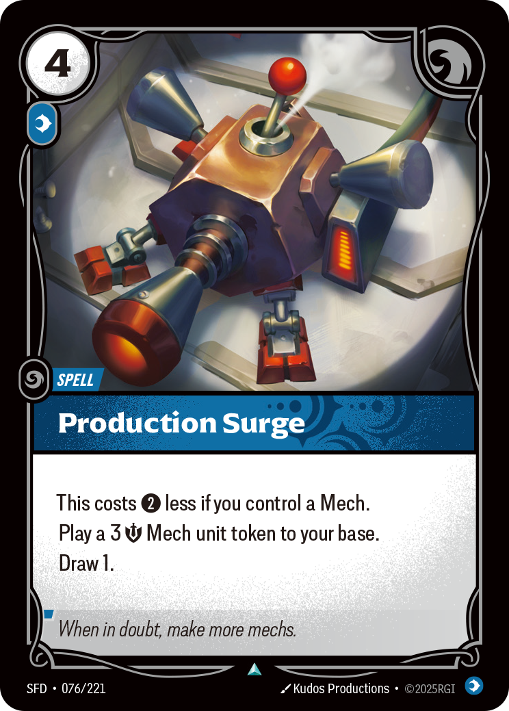 front of card Production Surge [Spiritforged] 076/221