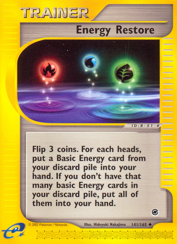 Energy Restore (141/165) [Expedition: E-Card Base Set]