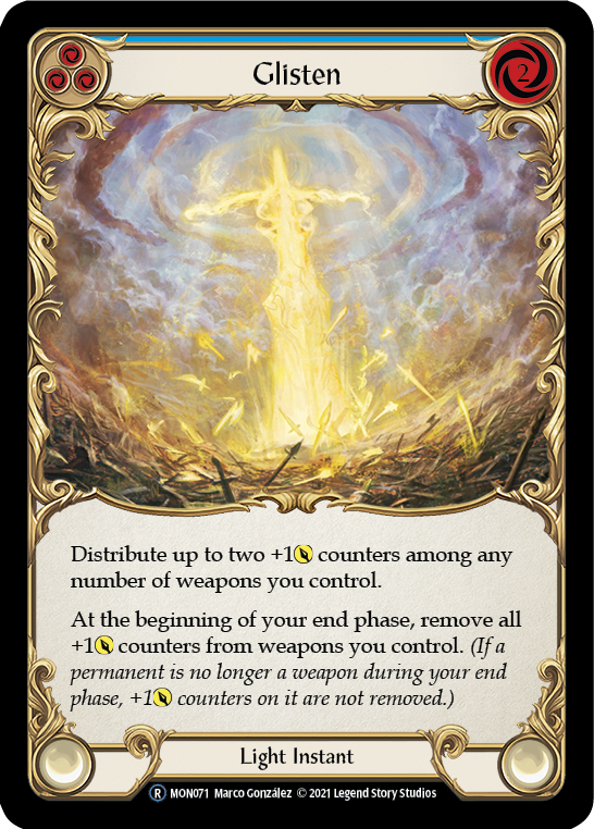 Glisten (Blue) [U-MON071-RF] (Monarch Unlimited) Unlimited Rainbow Foil