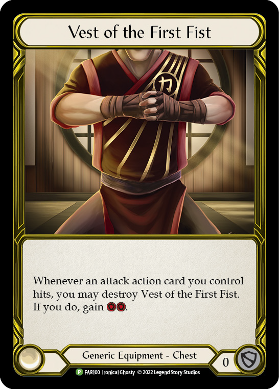 Vest of the First Fist (Golden) [FAB100] (Promo) Cold Foil