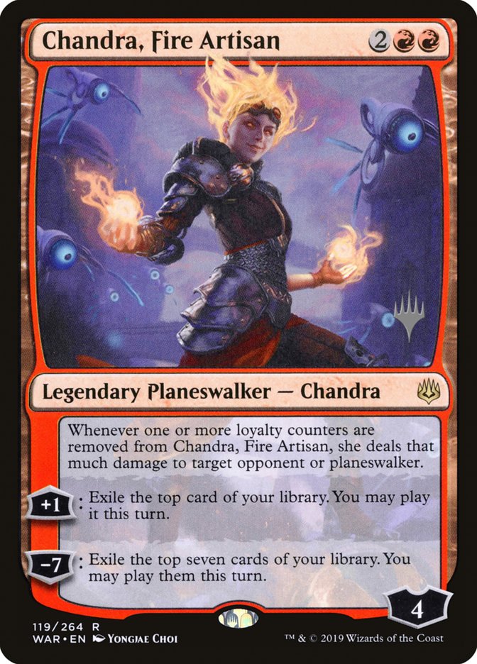 Chandra, Fire Artisan (Promo Pack) [War of the Spark Promo Pack]