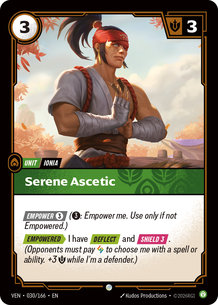 front of card Serene Ascetic [Vendetta] 030/166
