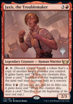Jaxis, the Troublemaker (Promo Pack) [Streets of New Capenna Promo Pack]