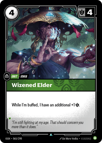 front of card Wizened Elder [Origins] #065