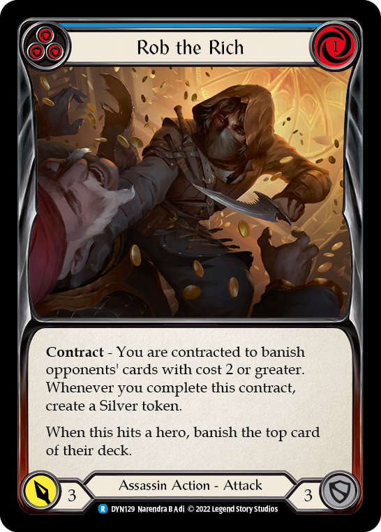 Rob the Rich (Blue) [DYN129] (Dynasty) Rainbow Foil