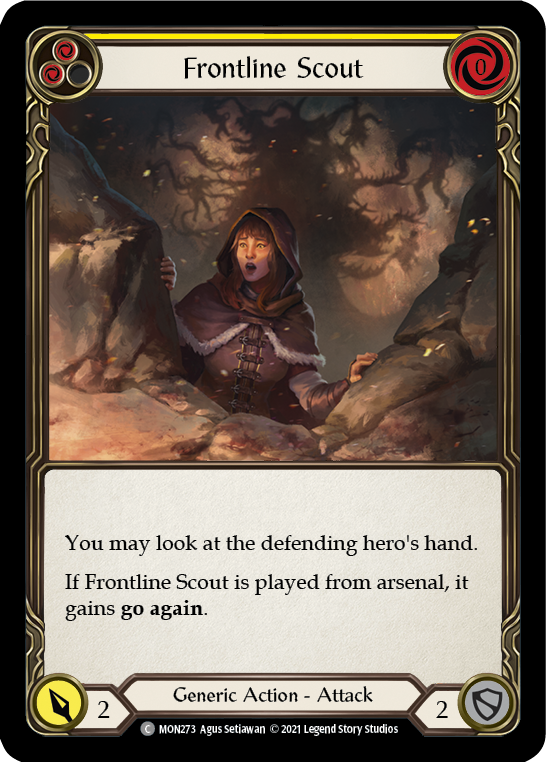 Frontline Scout (Yellow) [MON273-RF] (Monarch) 1st Edition Rainbow Foil