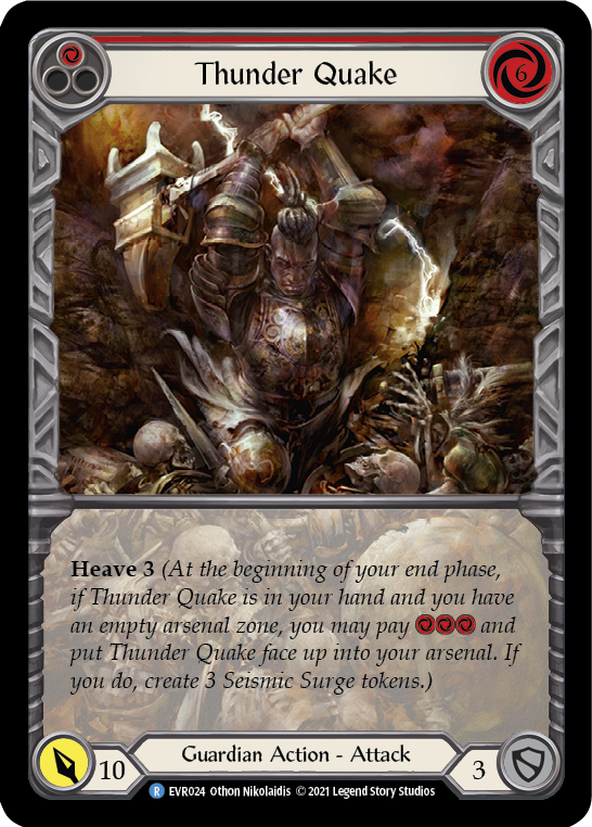 Thunder Quake (Red) [EVR024] (Everfest) 1st Edition Extended Art Rainbow Foil