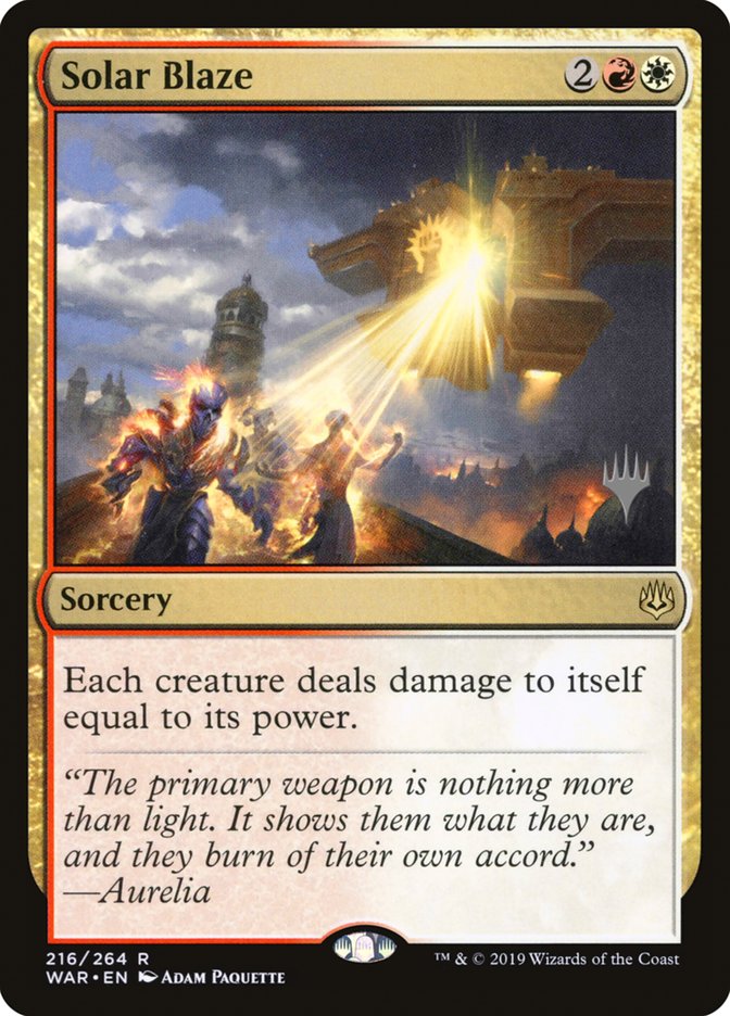 Solar Blaze (Promo Pack) [War of the Spark Promo Pack]